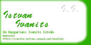 istvan ivanits business card